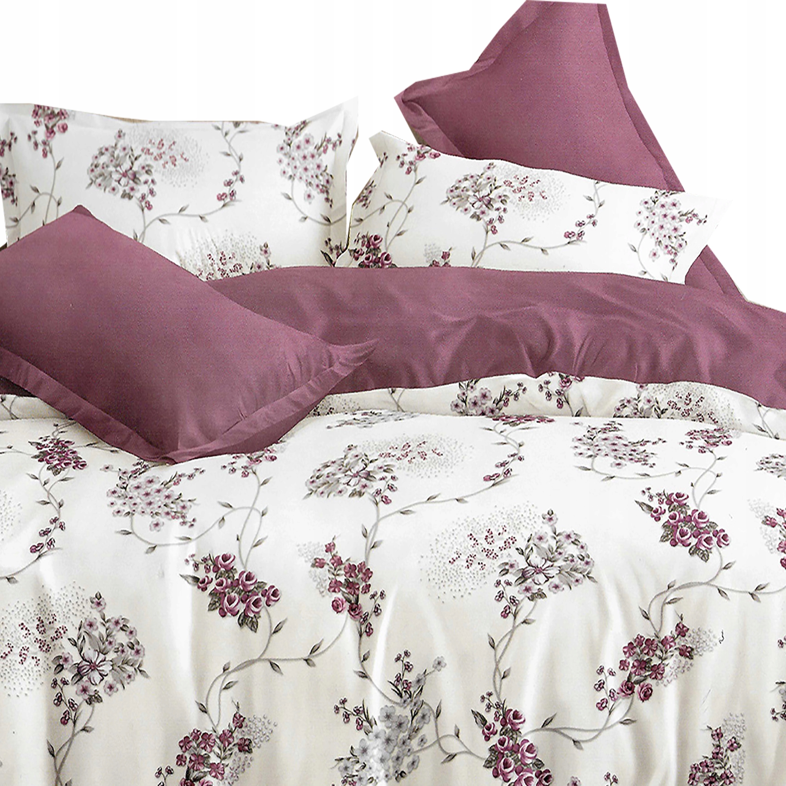 KOMPLET POŚCIELI 180x200 BAWEŁNA SATYNOWA 4-CZĘŚCI