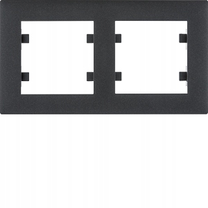 

Hager LUMINA2 Ramka 2-krot. pozioma Intense czarna