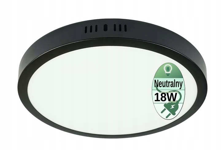 

Panel Led plafon natynkowy 18W Premium CCD czarny