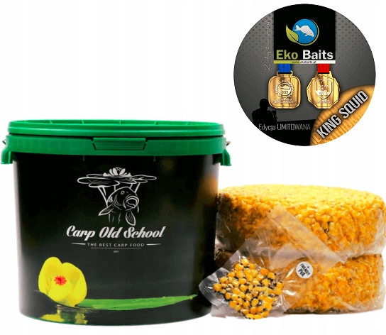 Návnadová kukuřice Carp Old School Kbelík King Squid Eko Baits 10 kg