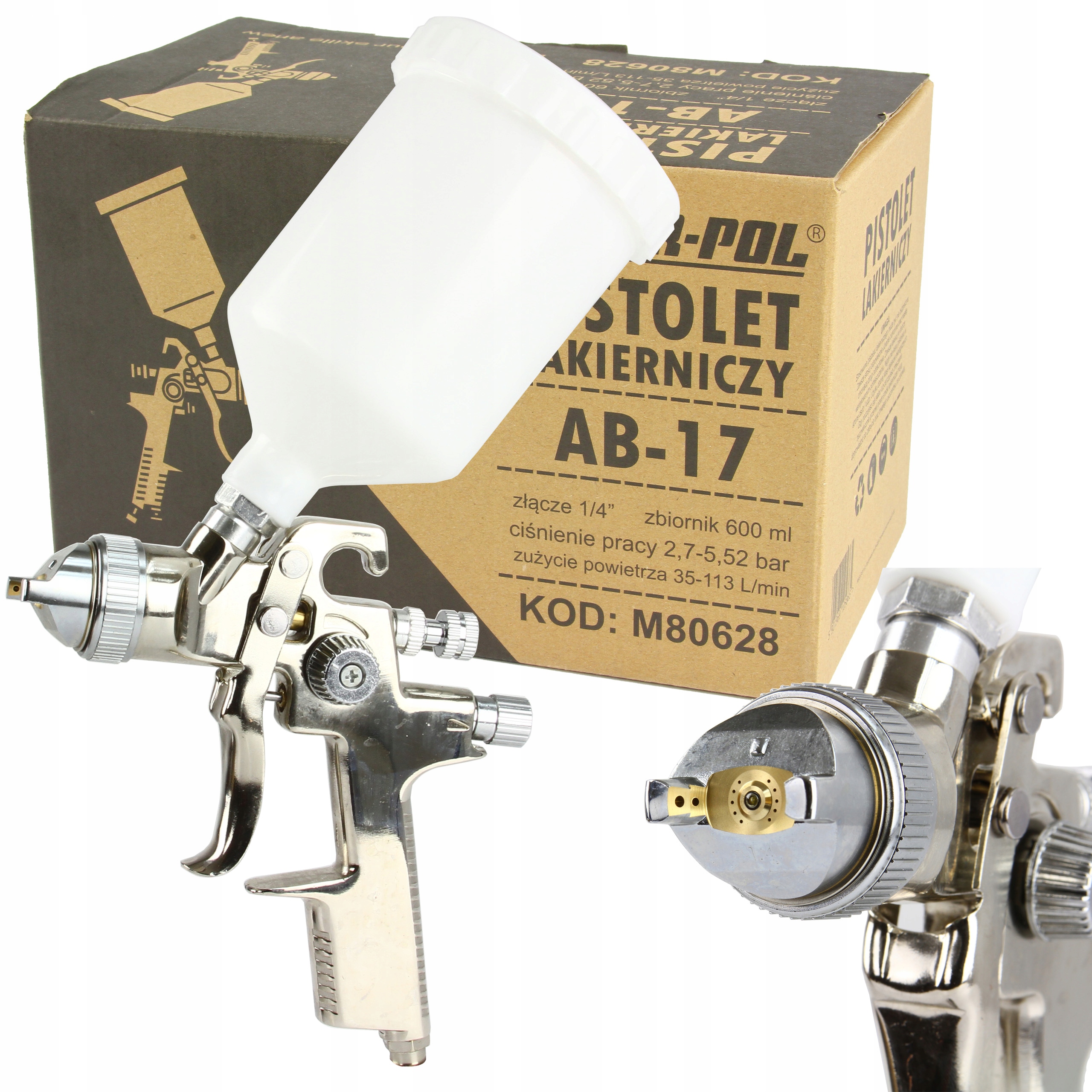 PISTOLET LAKIERNICZY DO MALOWANIA DYSZA 1,4MM MAR-POL