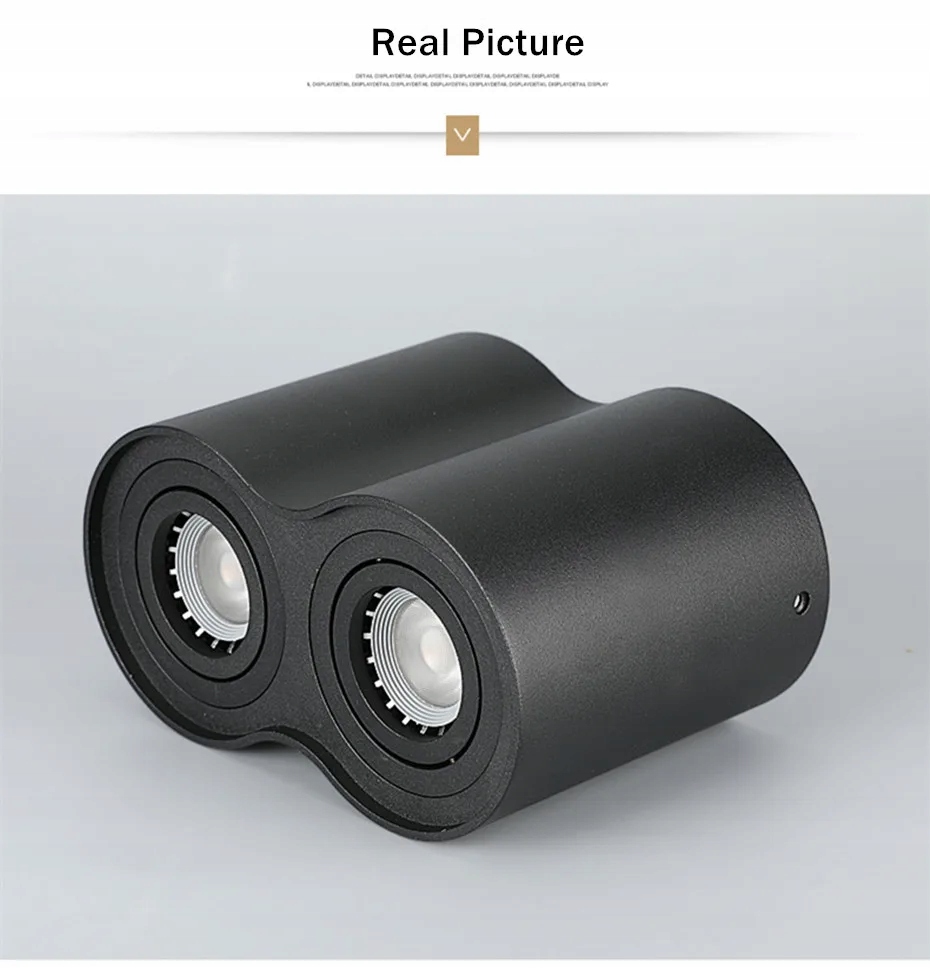 Surface Mounted Round Ceiling Downlight GU10 Led Downlight Single/Double Zasilanie akumulatorowe