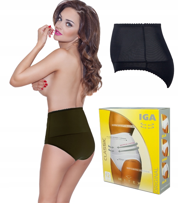 

Damskie wyszczuplające figi czarne Iga Mitex r XL