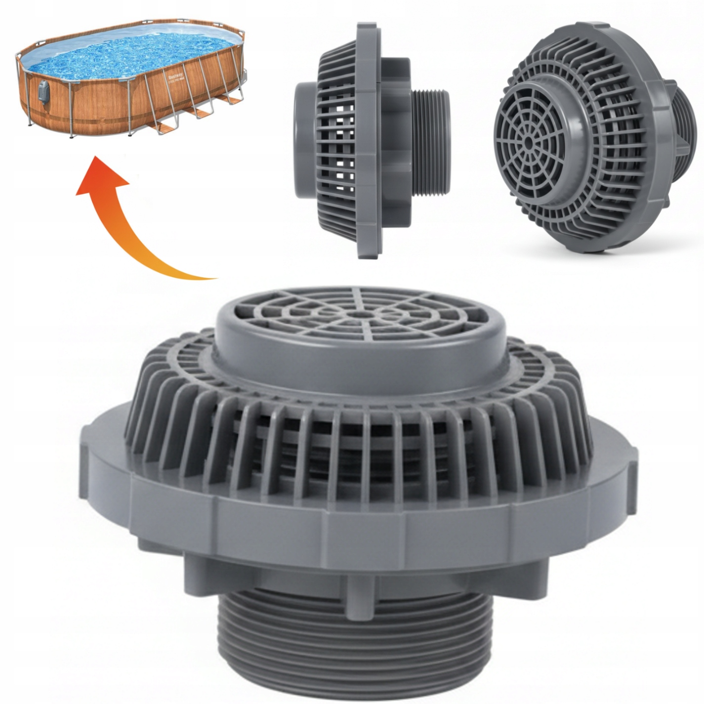 Ochranný kryt odtokového sítka na otvor do bazénu Bestway 56719