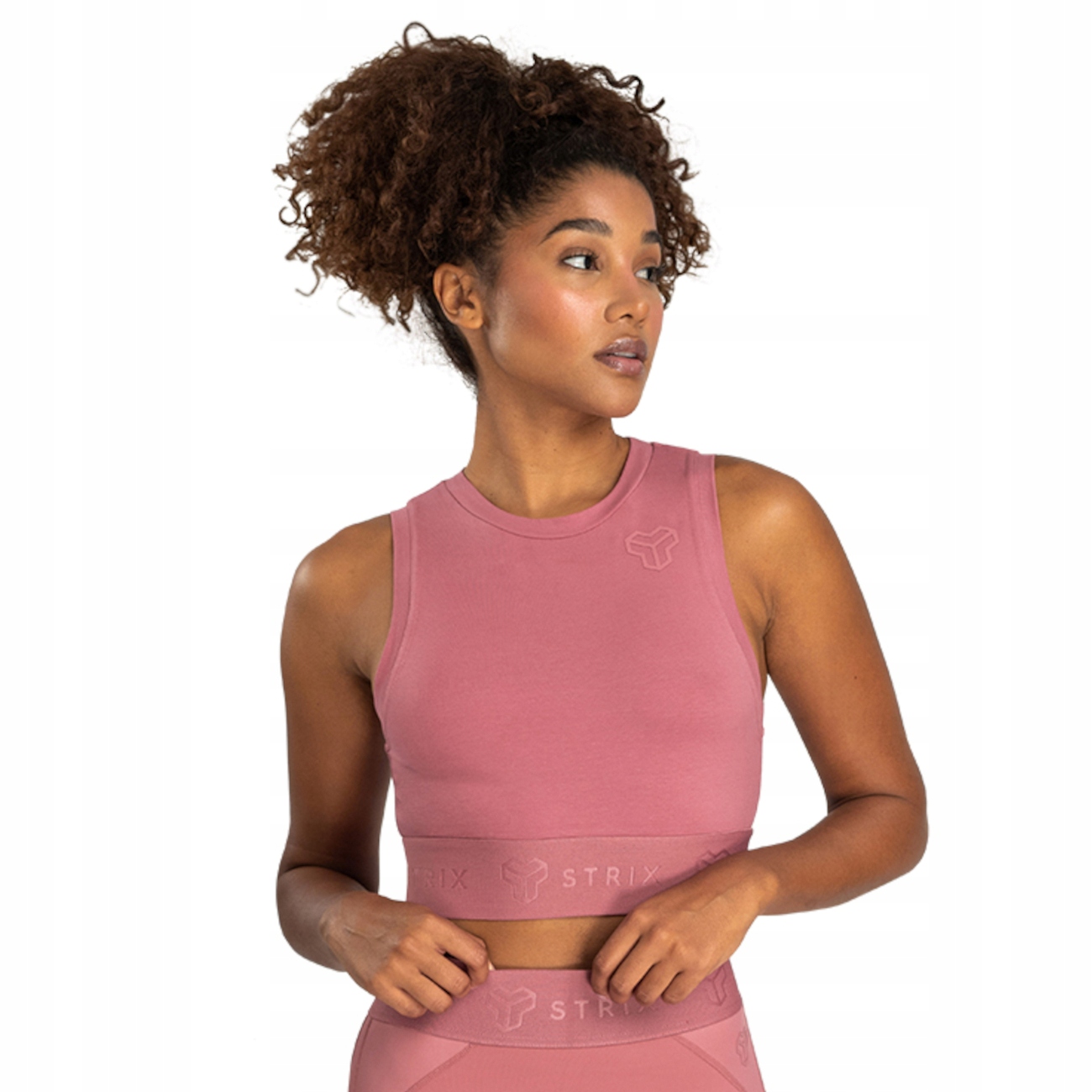 Crop Top Sportowy Damski Koszulka Różowa Strix Xs