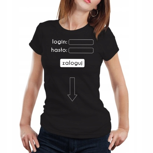 

Koszulka Damska Prezent Login Hasło Zaloguj Fun