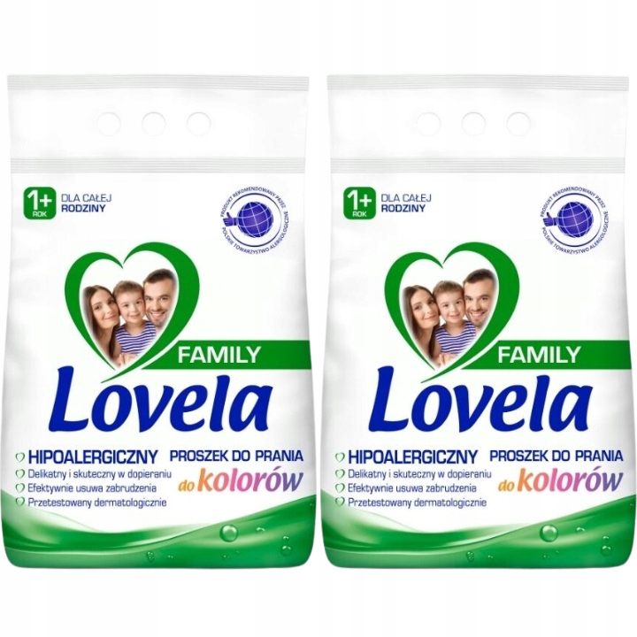 Levně Lovela Family Barevný prášek 2x2,1kg (56 pr)