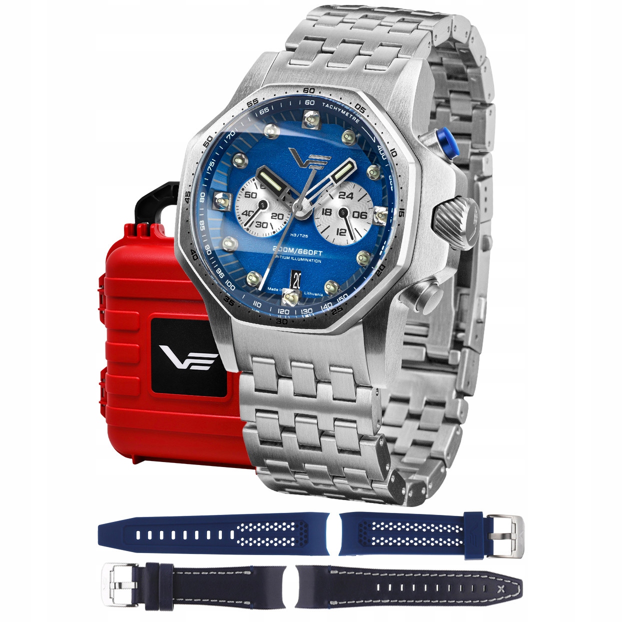 Pánské Hodinky Vostok Europe VK64-640A700B stříbrný náramek