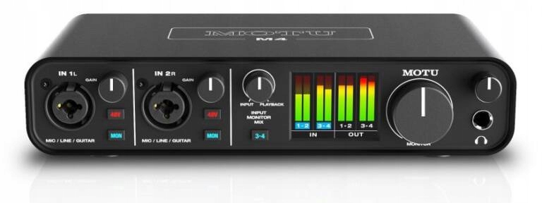 MOTU M4 INTERFEJS AUDIO USB 4IN 4OUT USB-C OPROGRAMOWANIE DAW