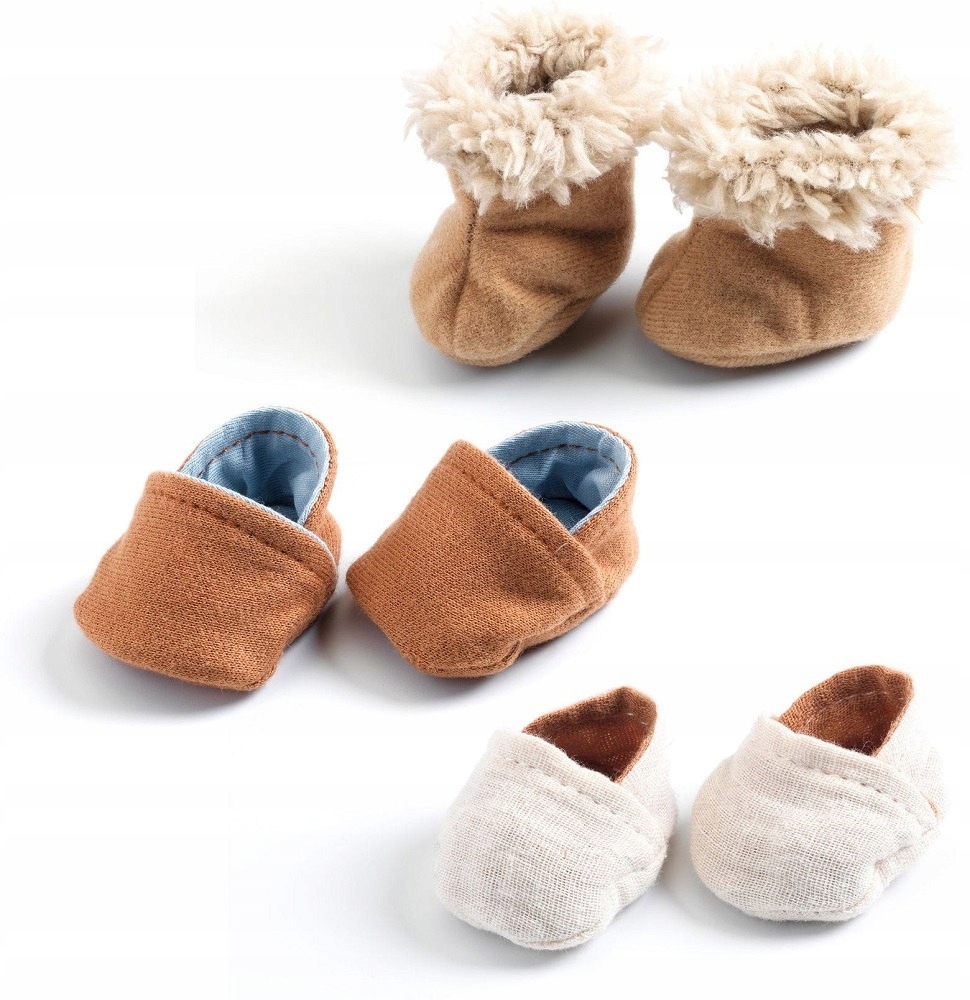 

Buciki Kapcie zestaw 3 pary dla lalki Pomea Djeco