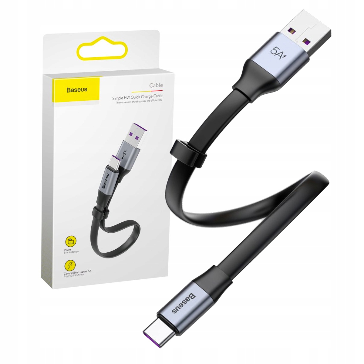 KABEL SZYBKI PRZEWÓD USB/USB C 23cm 40W BASEUS