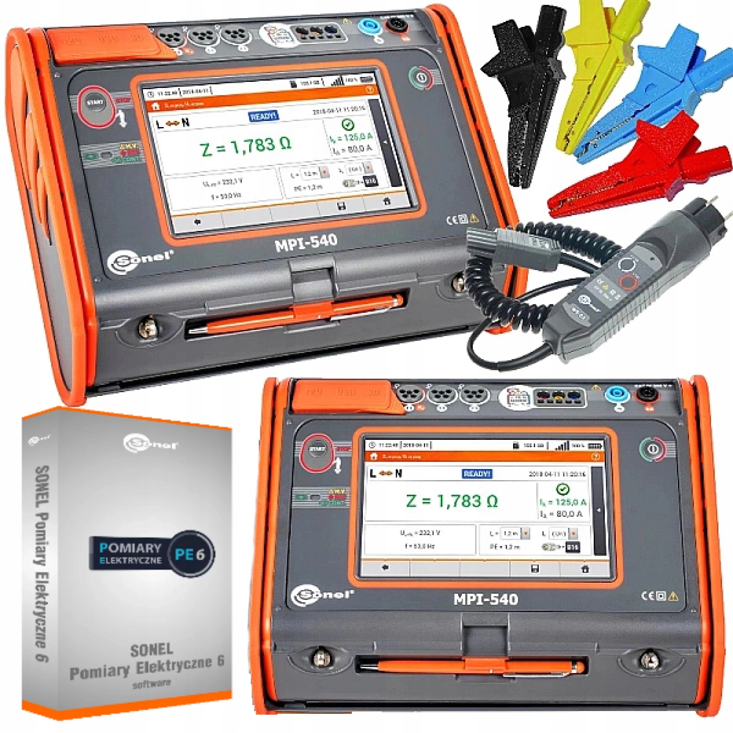 Sonel Miernik parametrów instalacji elektrycznych MPI-540 Program PE6