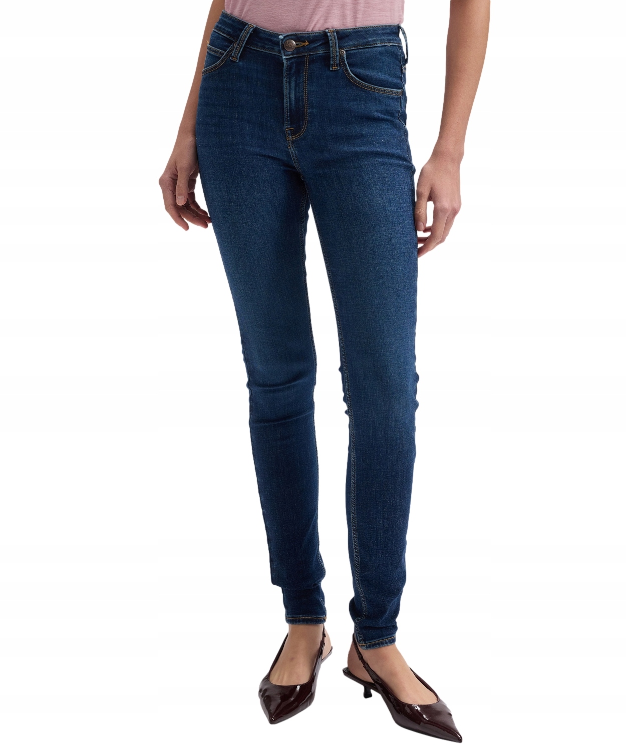 Džíny Lee Scarlett High 112376761 Karmic Blue W 26 L 29