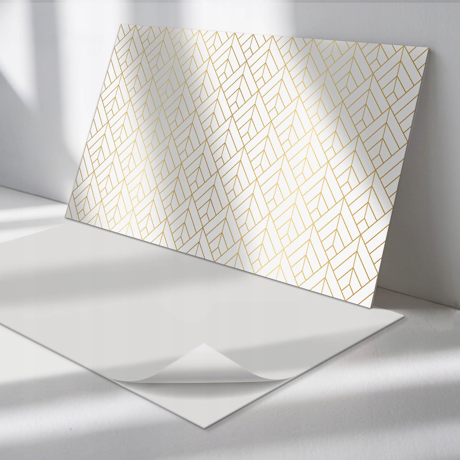 Sada nástenných vinylových panelov Vzor listov v 3D usporiadaní 6 ks 60x30 cm