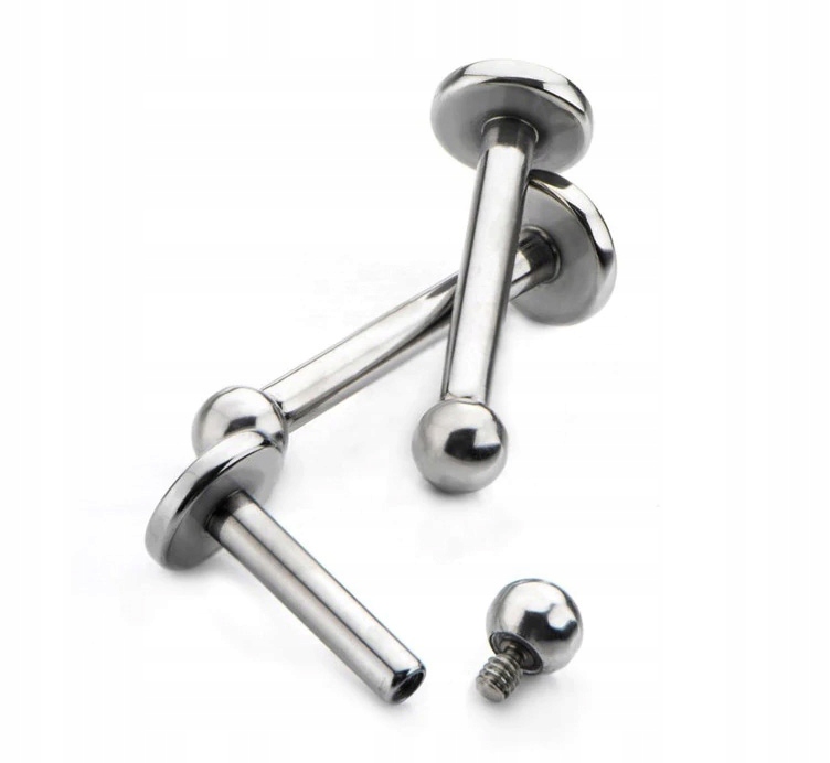 KOLCZYK LABRET GWINT WEWNĘTRZNY TYTANOWY 1,2/4/3 Część ciała ucho warga