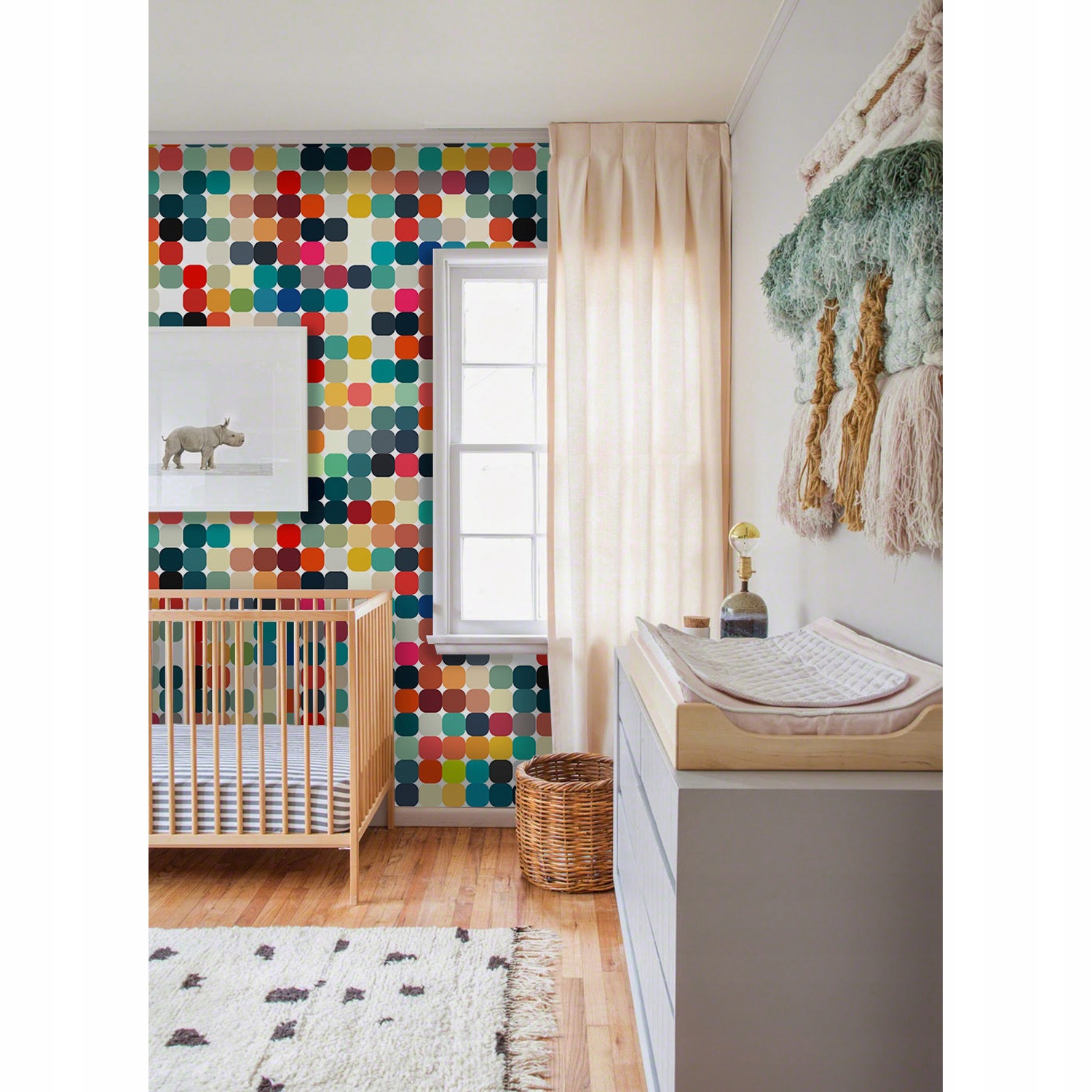 

Tapeta na ścianę Geometryczny wzór retro 416x254cm