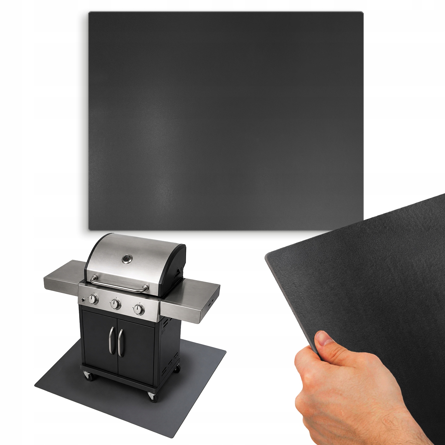 Profesionálna oceľová ochranná podložka pod gril Bbq 100 x 80 cm