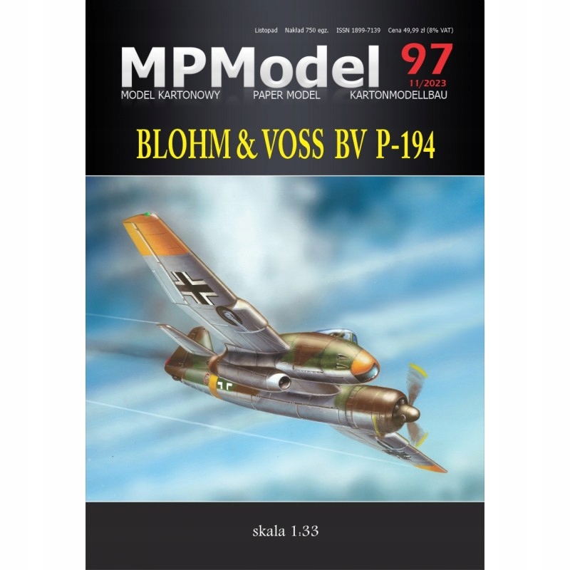 MPModel 97 Samolot Blohm&Voss Bv P-194 1:33