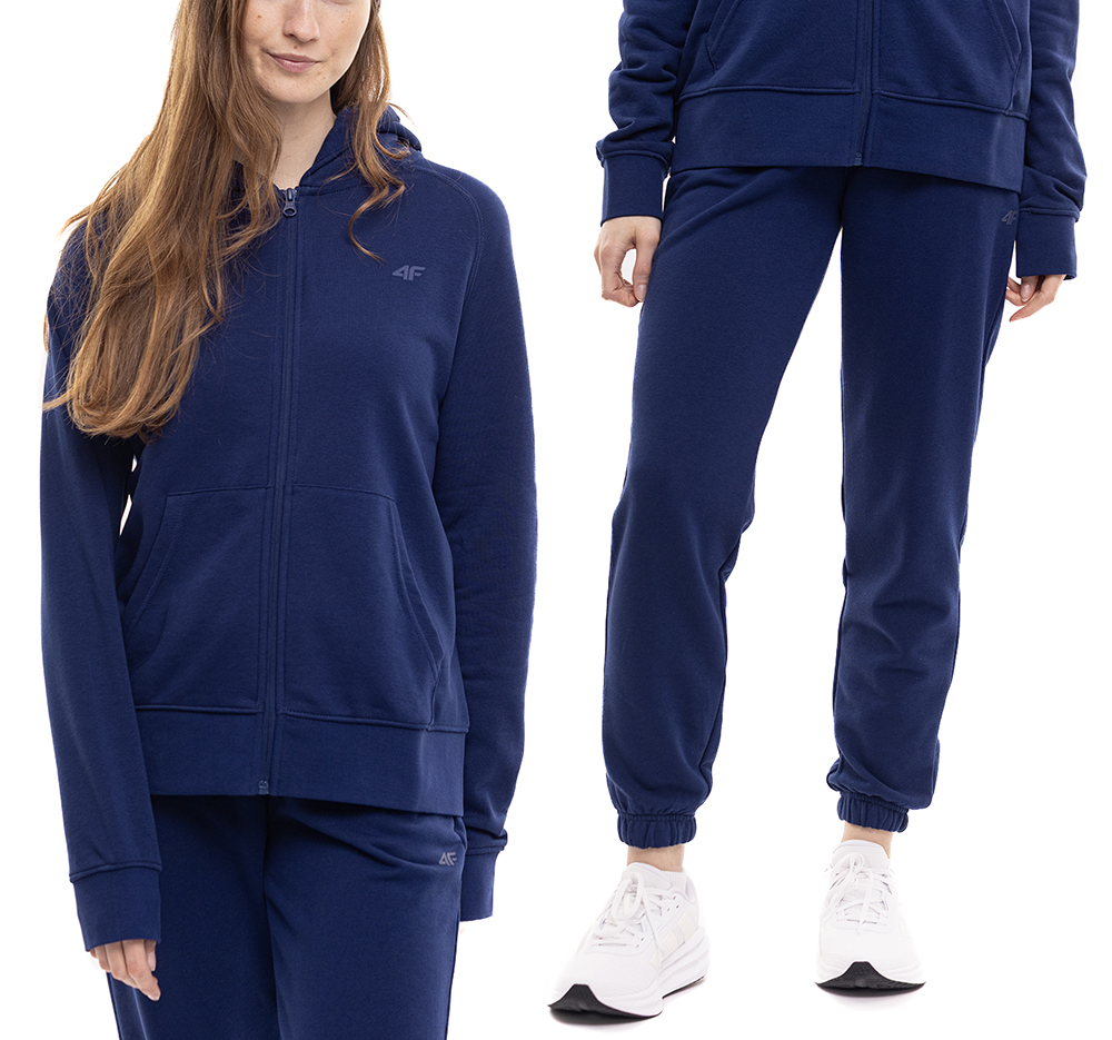 Teplákovka Dámský komplet 4F Sada Mikina Sportovní kalhoty Tréninkové vel S