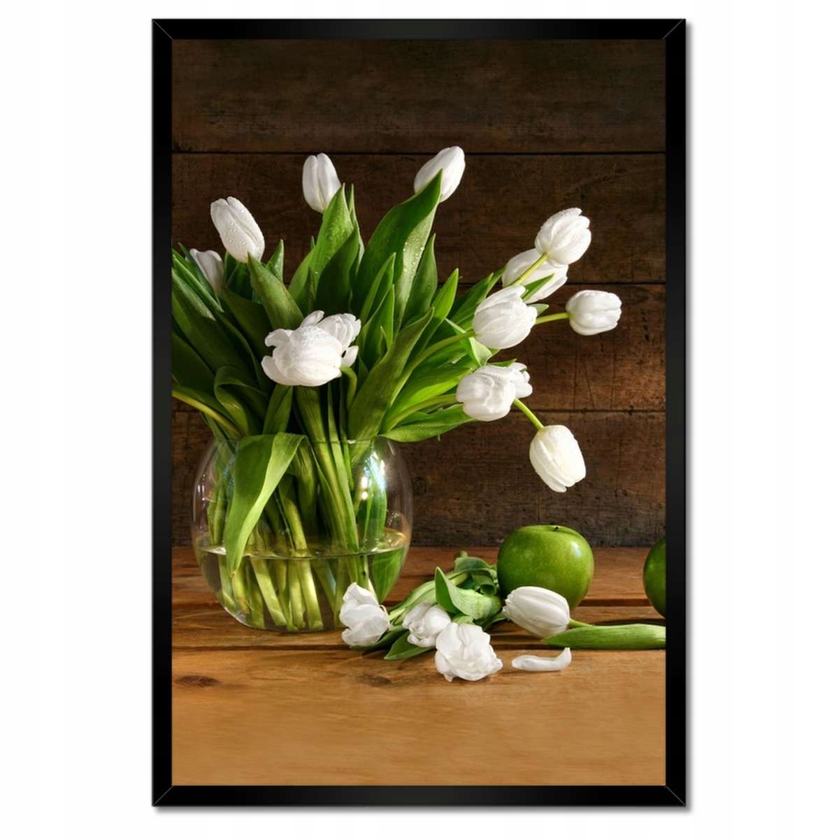 Plakáty v rámu 40x60 Bílé tulipány