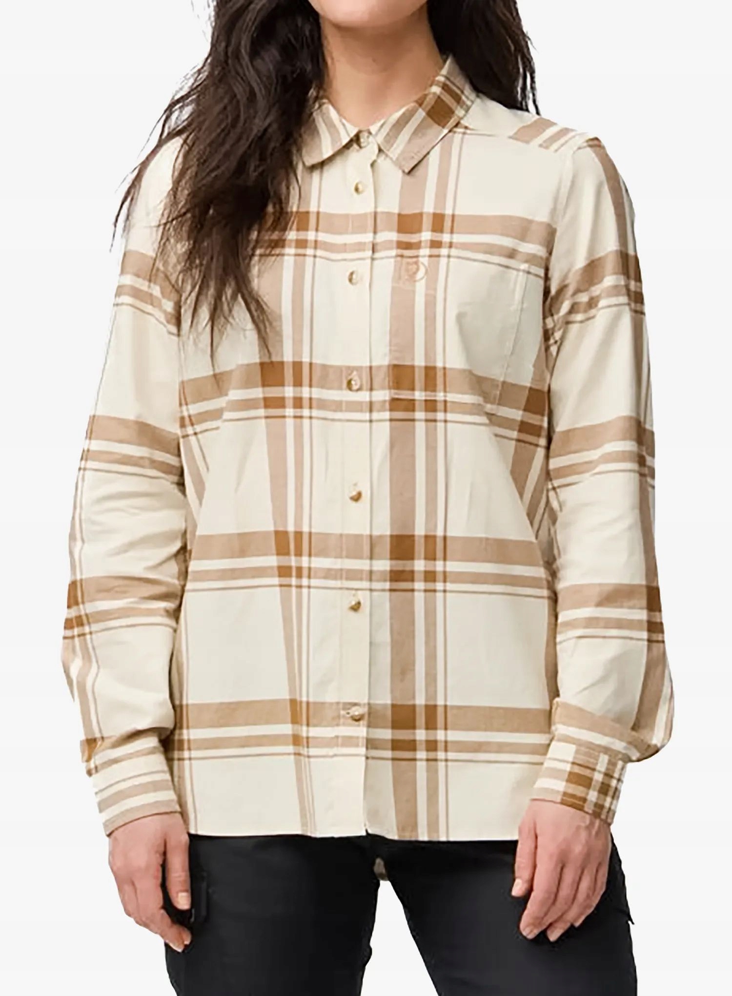 Koszula turystyczna damska Fjallraven Ovik Lite Flannel chalk/fossil L