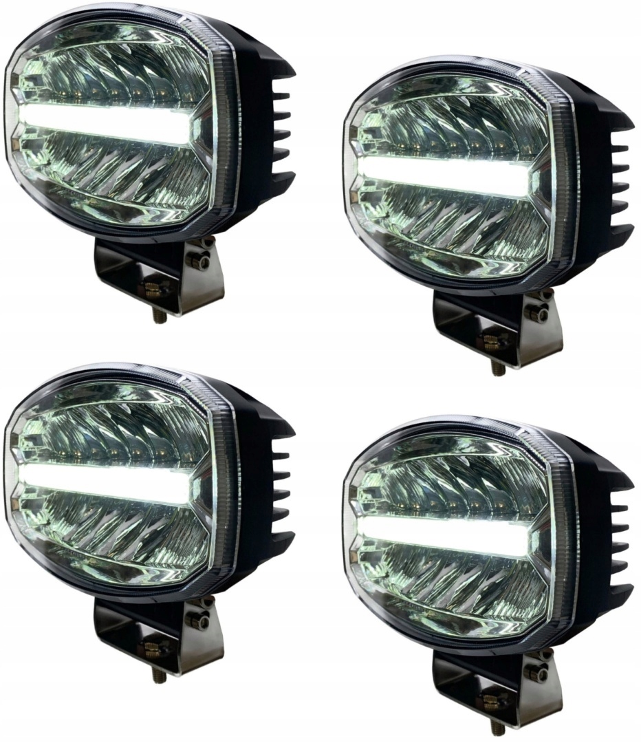 Sada 4x dálkových Led halogenů egg cree světlomet Tir 12V 24V