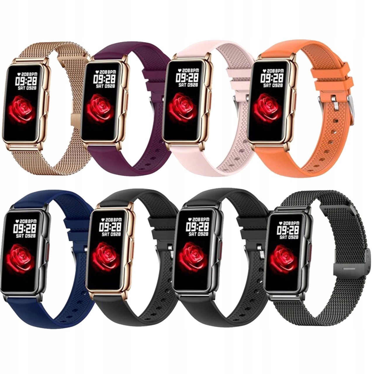 Chytré Hodinky Diaway H80 Tepová Frekvence Fitness Senzor Pulsometr Band Barva Tmavě Modrá