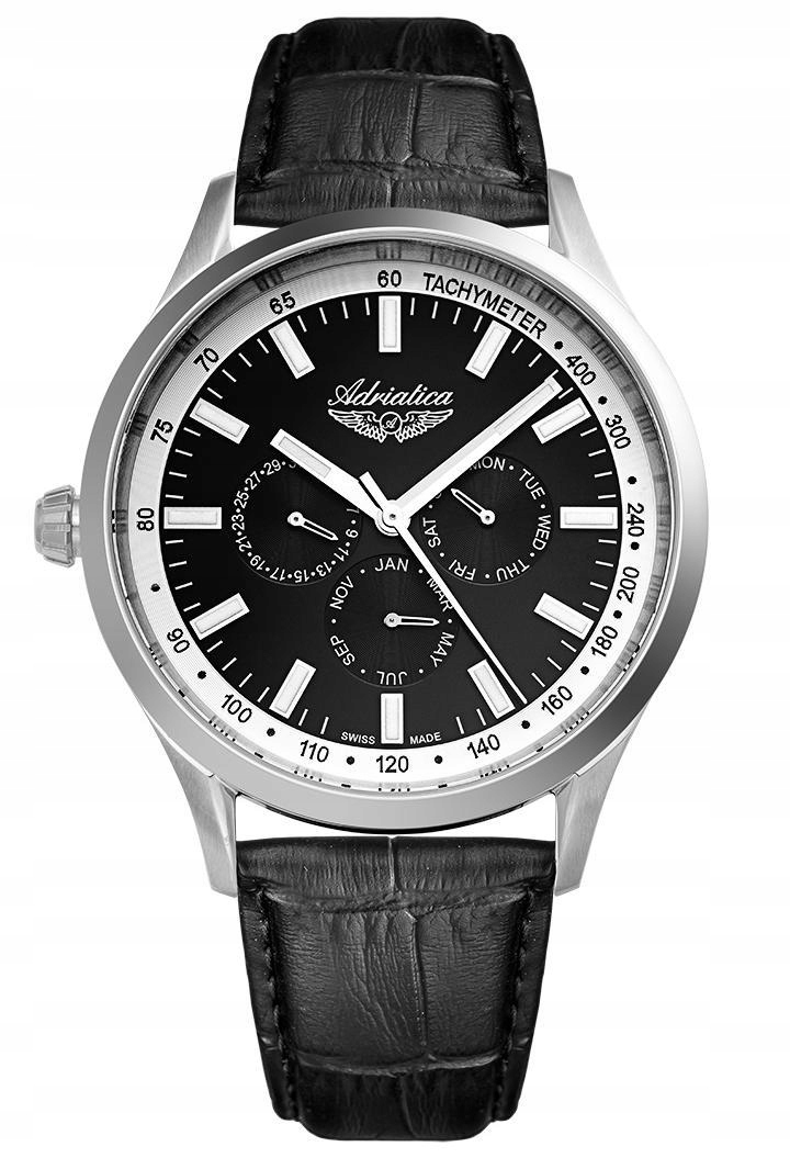 Nové Originální Pánské Hodinky Adriatica A8252.5214QF1 černé