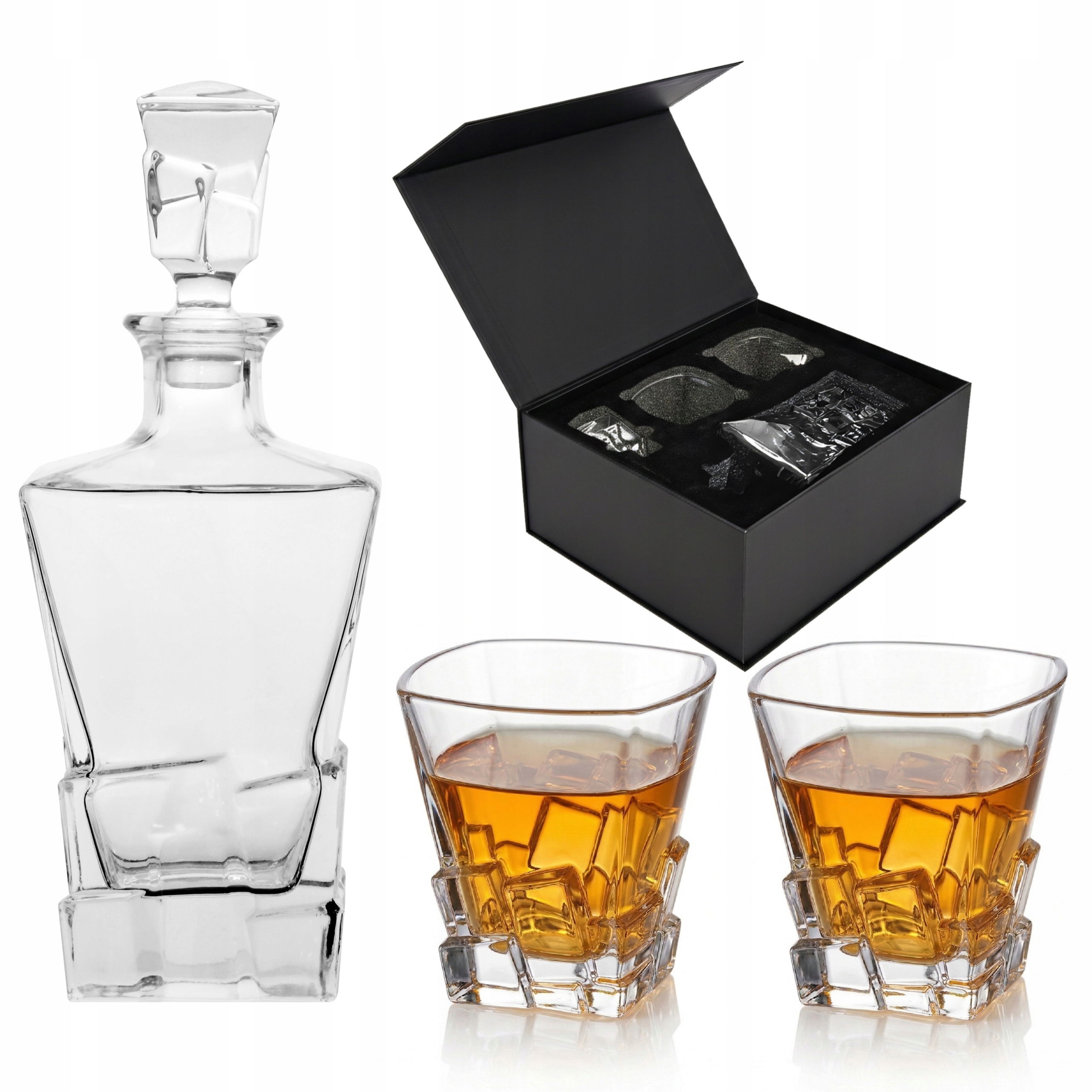 Karafa na whisky 2 sklenice Royal Dárek v krabičce Sada Svatba Narozeniny