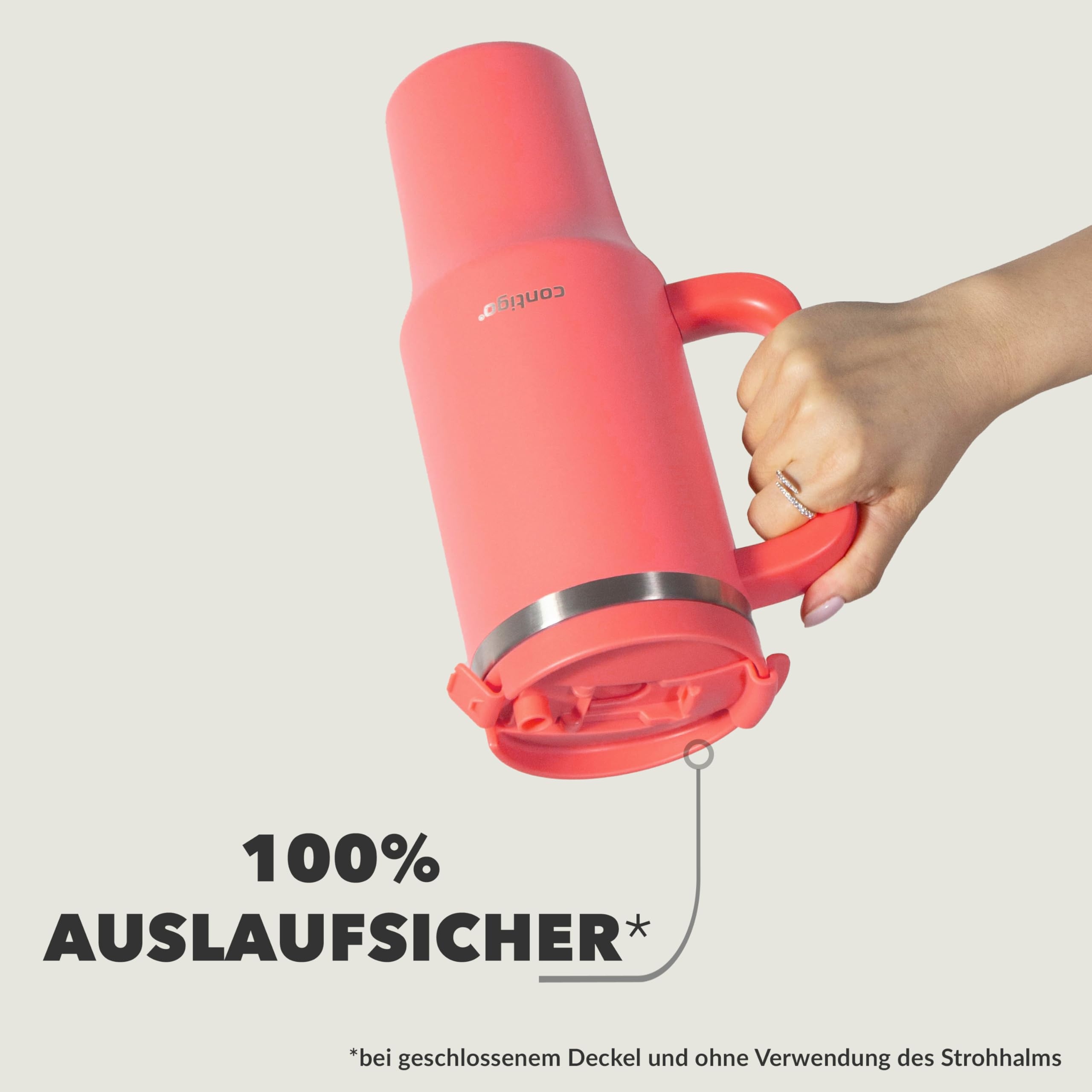 CONTIGO Butelka Termiczna Stalowa 1200ml Z Uchem I Słomką BPA Free — miniatura 4