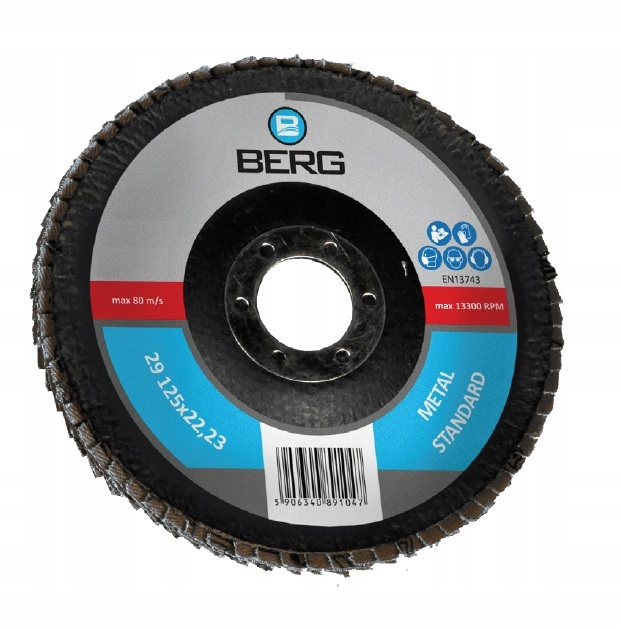 ŚCIERNICA LAMELOWA BERG METAL KORUND A60 P60 125x22,23 GR60 125X22 GR 60
