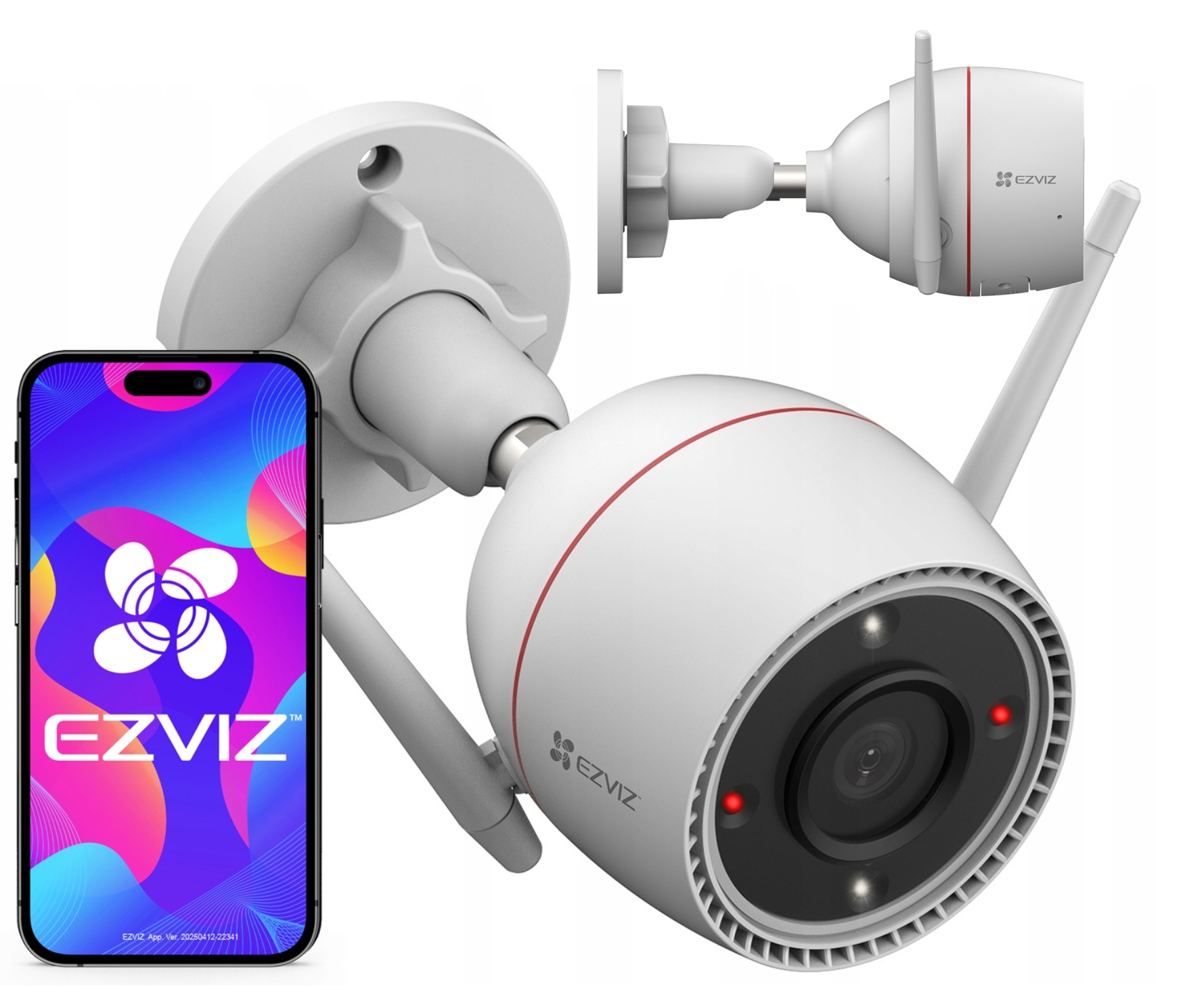 Venkovní WiFi kamera 4Mpx Ezviz H3c 4MP Barevné noční vidění 24/7, Detekce pohybu, Odstrašení