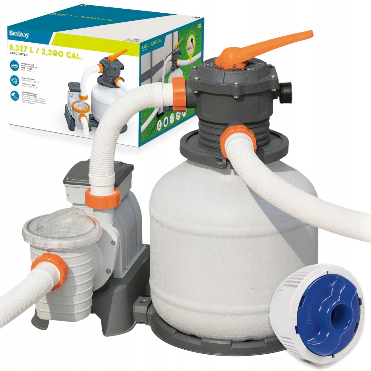 Piesková Pumpa Do Bazéna Bestway 58499 8327 L/h Hadice Sada