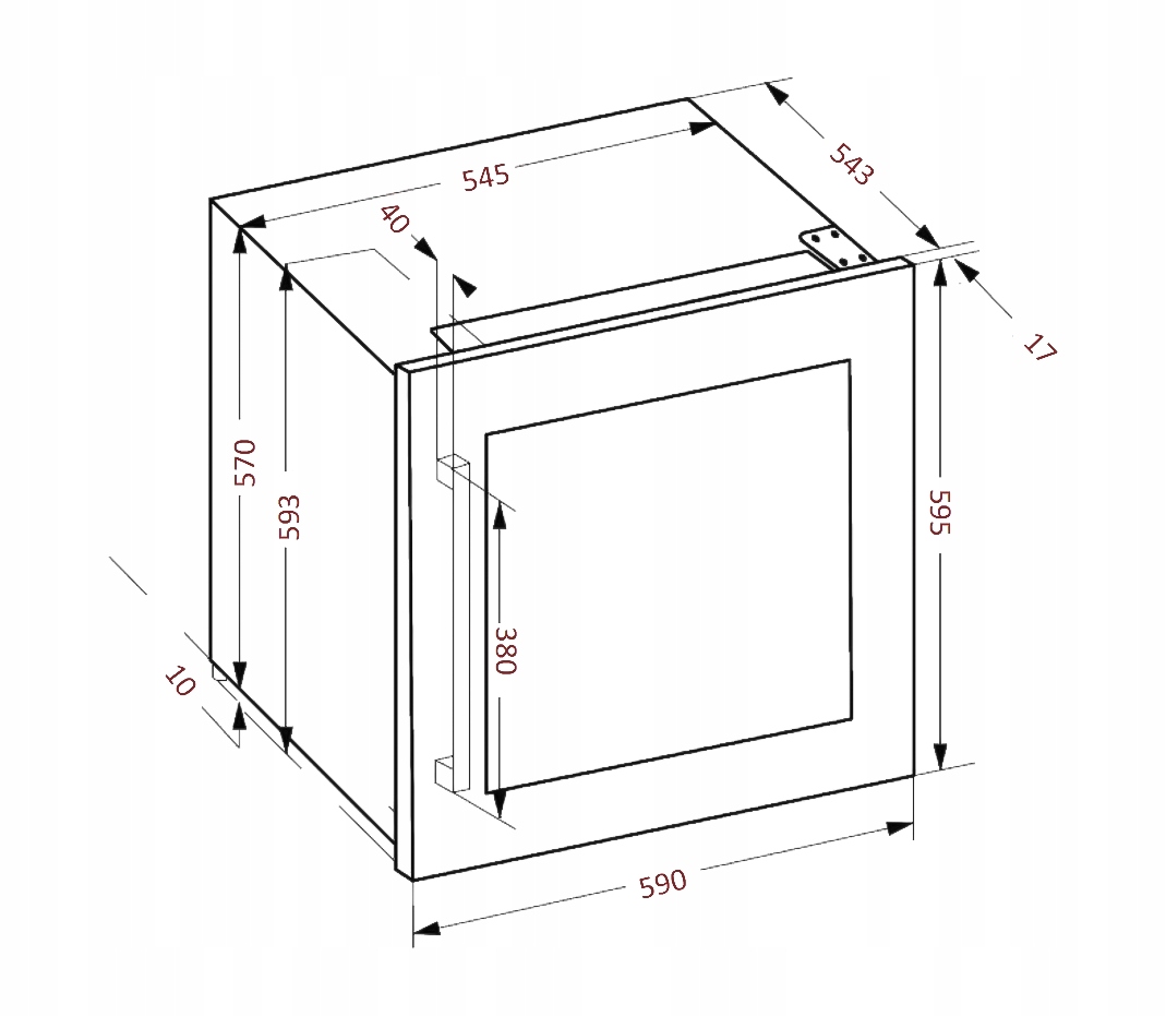 Chłodziarka do wina AVINTAGE AVI60CDZF AGD do zabudowy pojemność 36 butelek Liczba stref temperatur 2