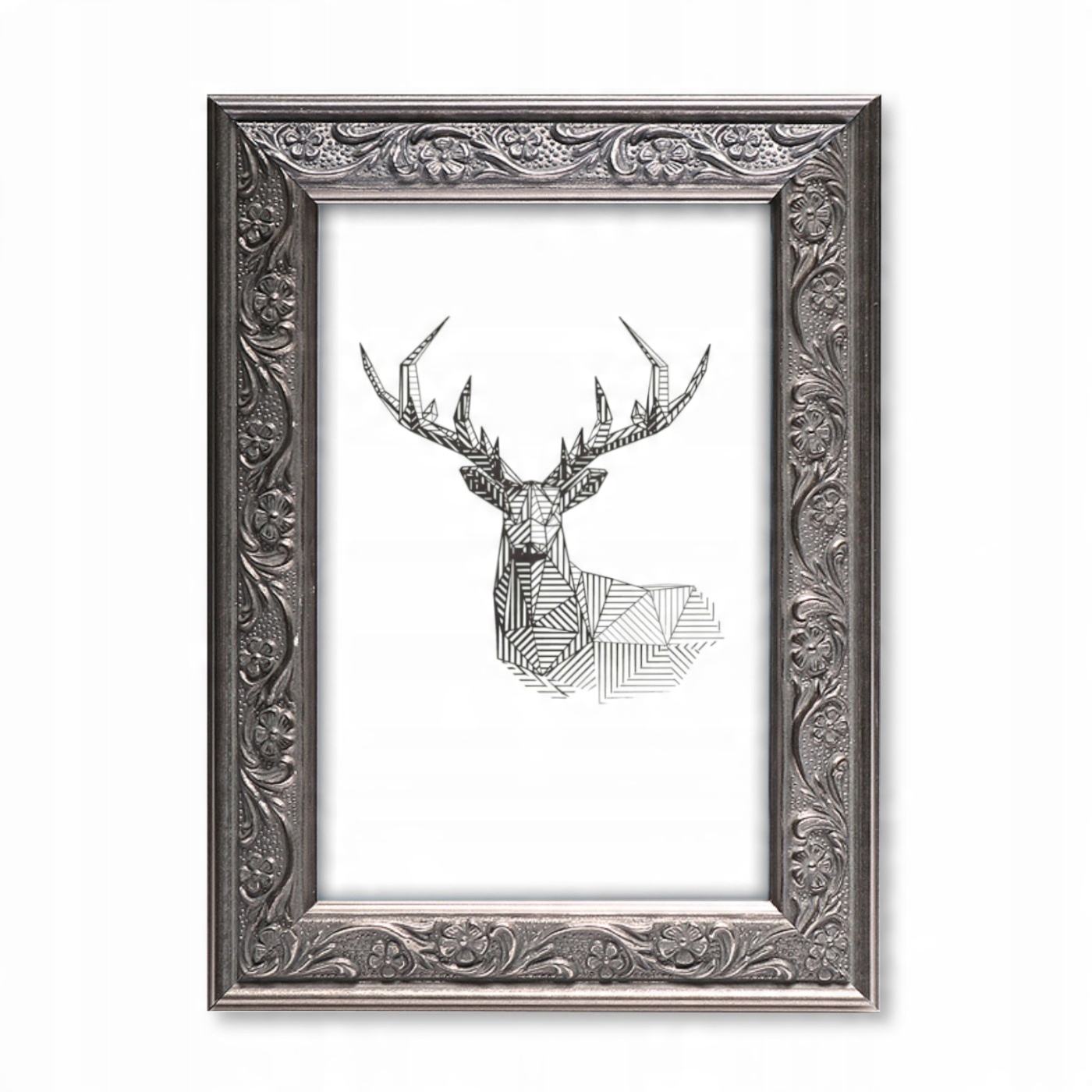 

Srebrna Ozdobna Ramka Ramki do Zdjęć 21x30 cm A4