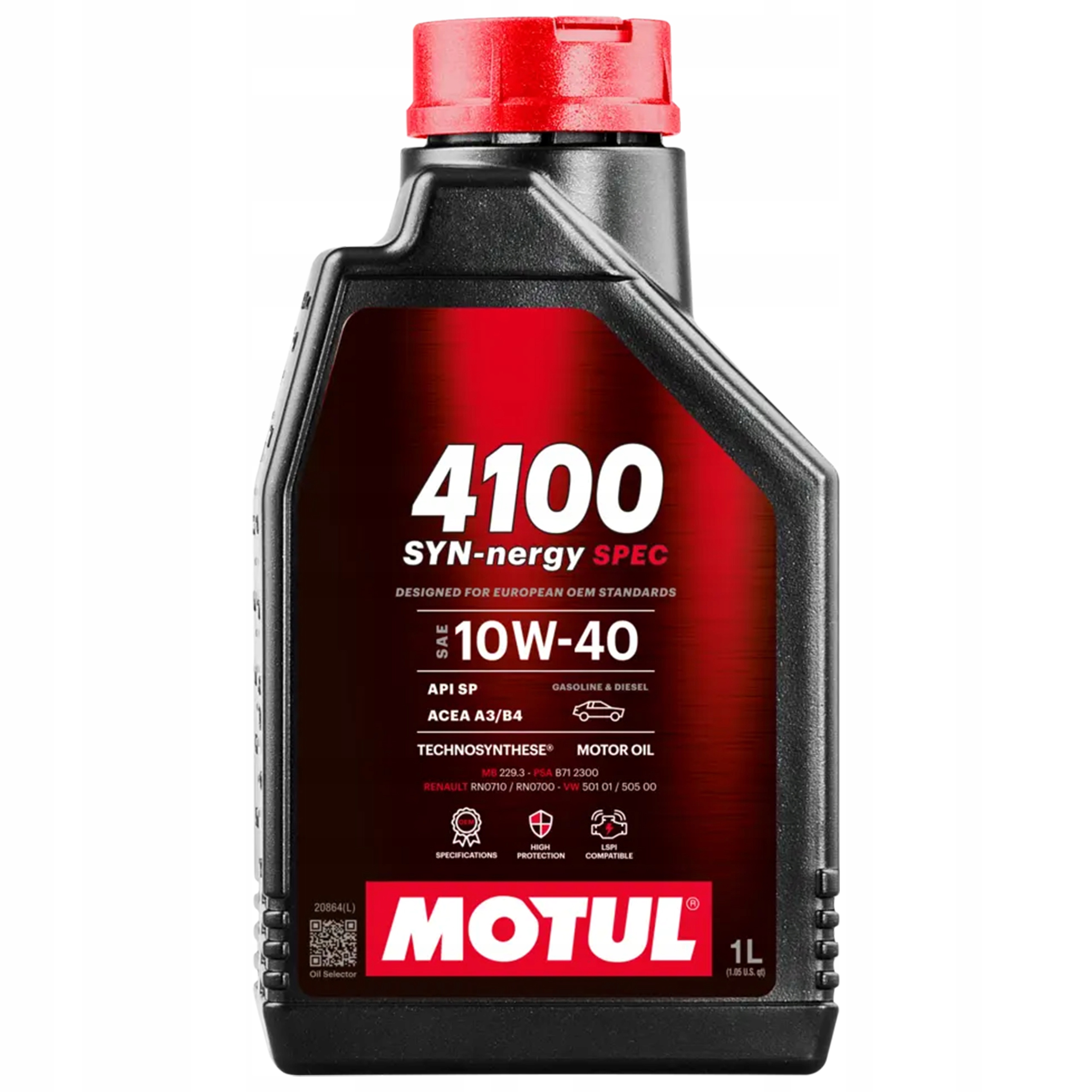 Motul 4100 Syn-nergy Spec 10W40 1L (dawniej Motul 6100 Synergy+ 10W40)