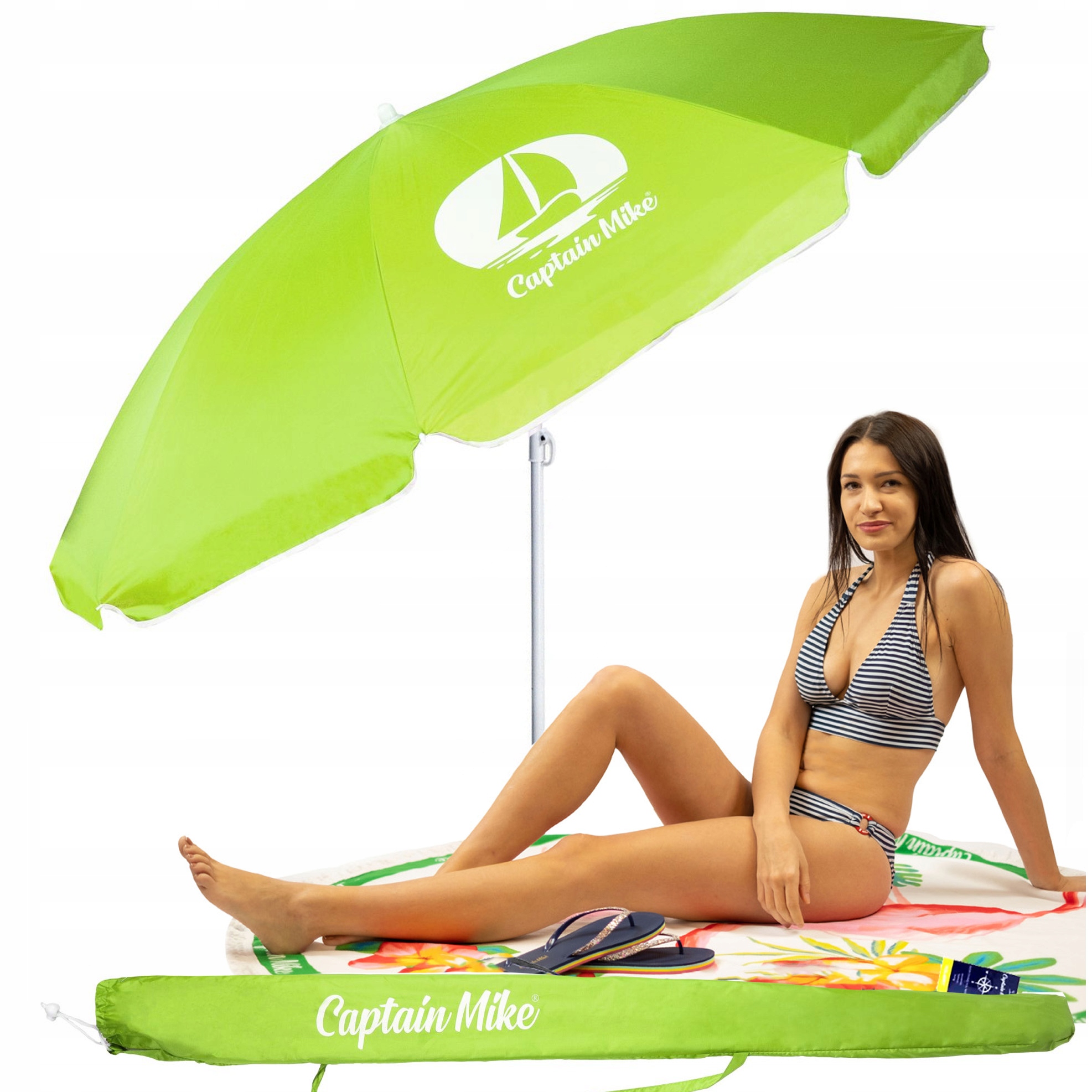 

Parasol plażowy łamany UPF50+ Captain Mike 160cm