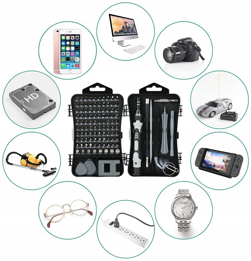 ZESTAW ŚRUBOKRĘTÓW PRECYZYJNYCH WKRĘTAKI OTWIERAKI PENTALOBE IPHONE- 111 EL Stan opakowania oryginalne