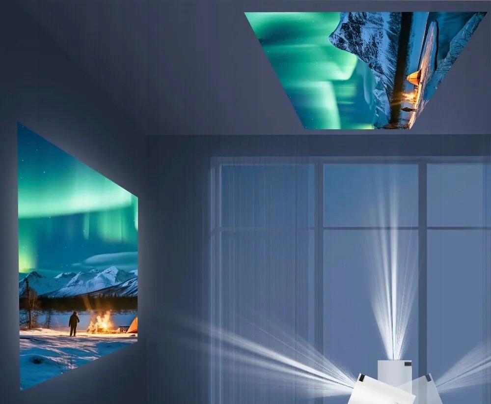 PROJEKTOR RZUTNIK ANDROID TV WIFI FULLHD PRZENOŚNY 4K GŁOŚNIK OBROTOWY HDMI Kod producenta Mini przenośny projektor