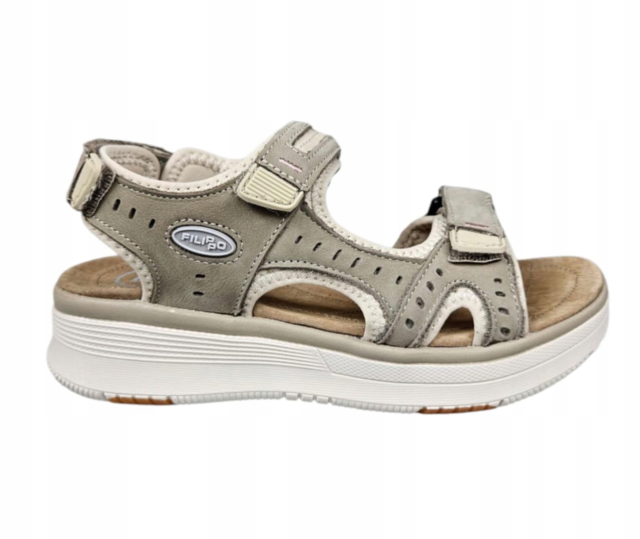 Filippo Dámské Sandály Na Suchý Zip DS7034/25 Be Béžové vel. 41