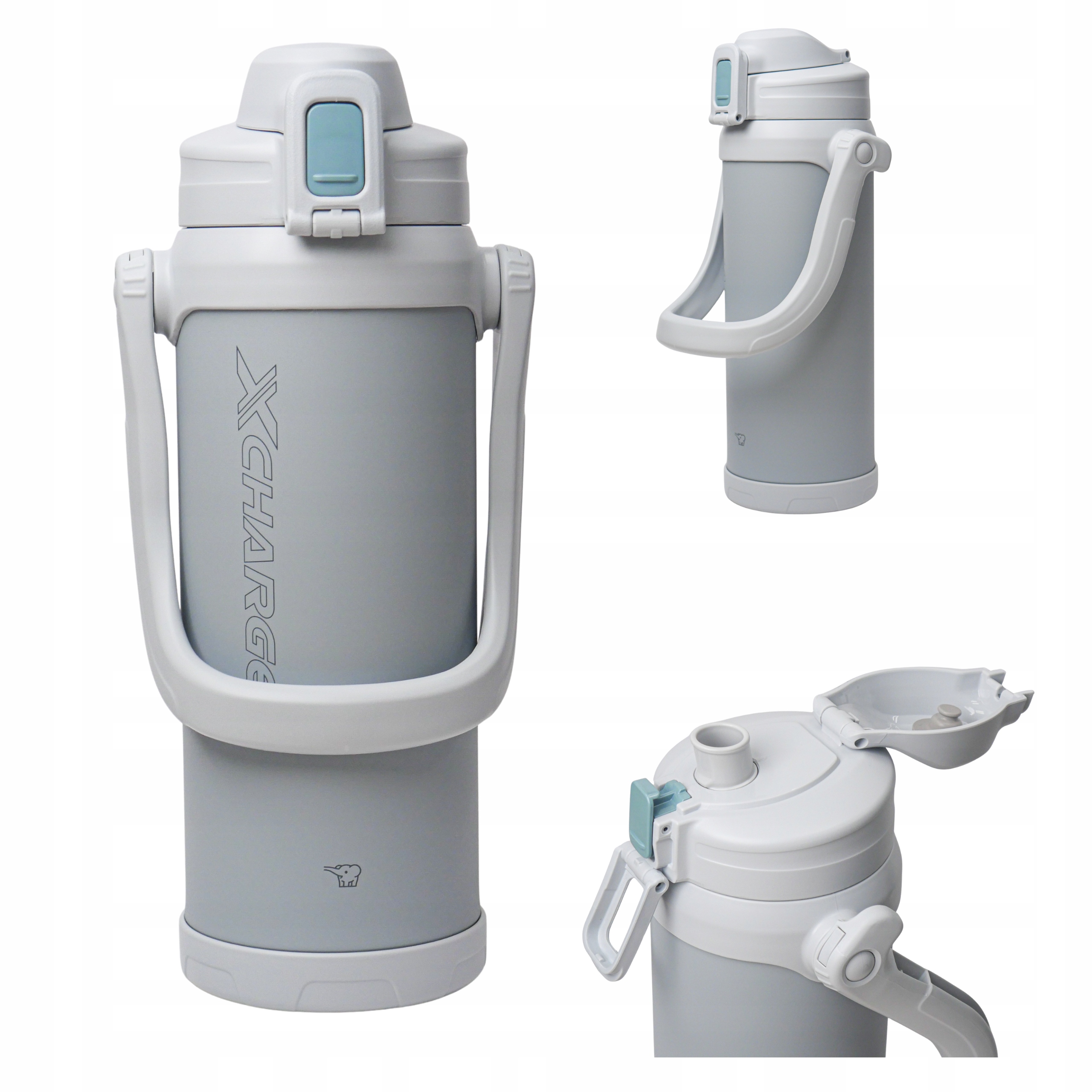 Sportovní vakuová termoska s velkým hrnkem lahev na pití šedá 2,06L Zojirushi SD-BE20-HA