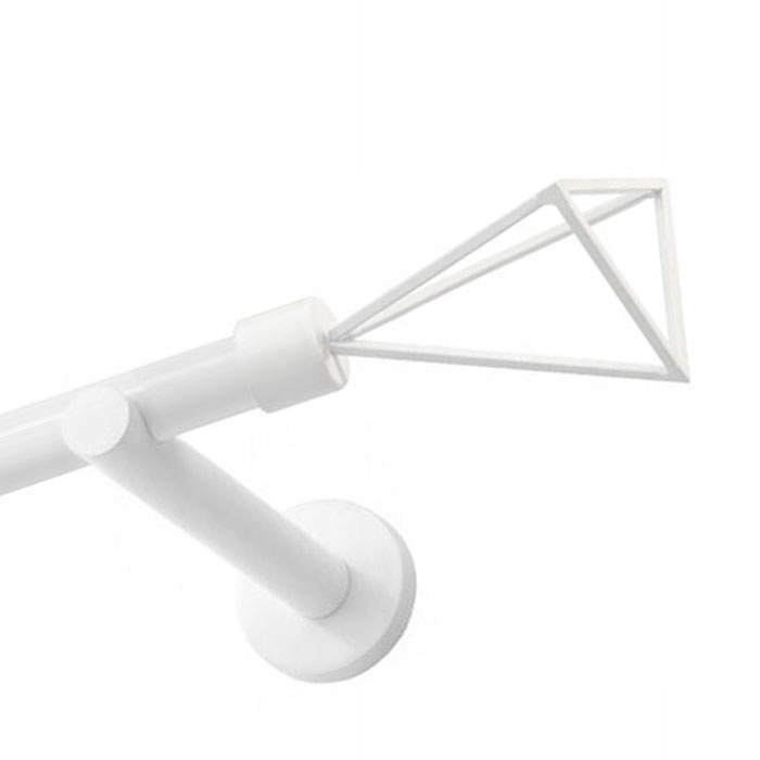 

Pojedynczy karnisz 290 cm biały bez żabek 19 mm