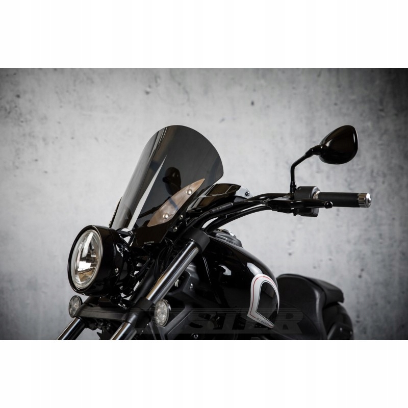 Motocyklové sklo chopper Yamaha Xvs 1300 Stryker (11-16) 5 mm s upevněním