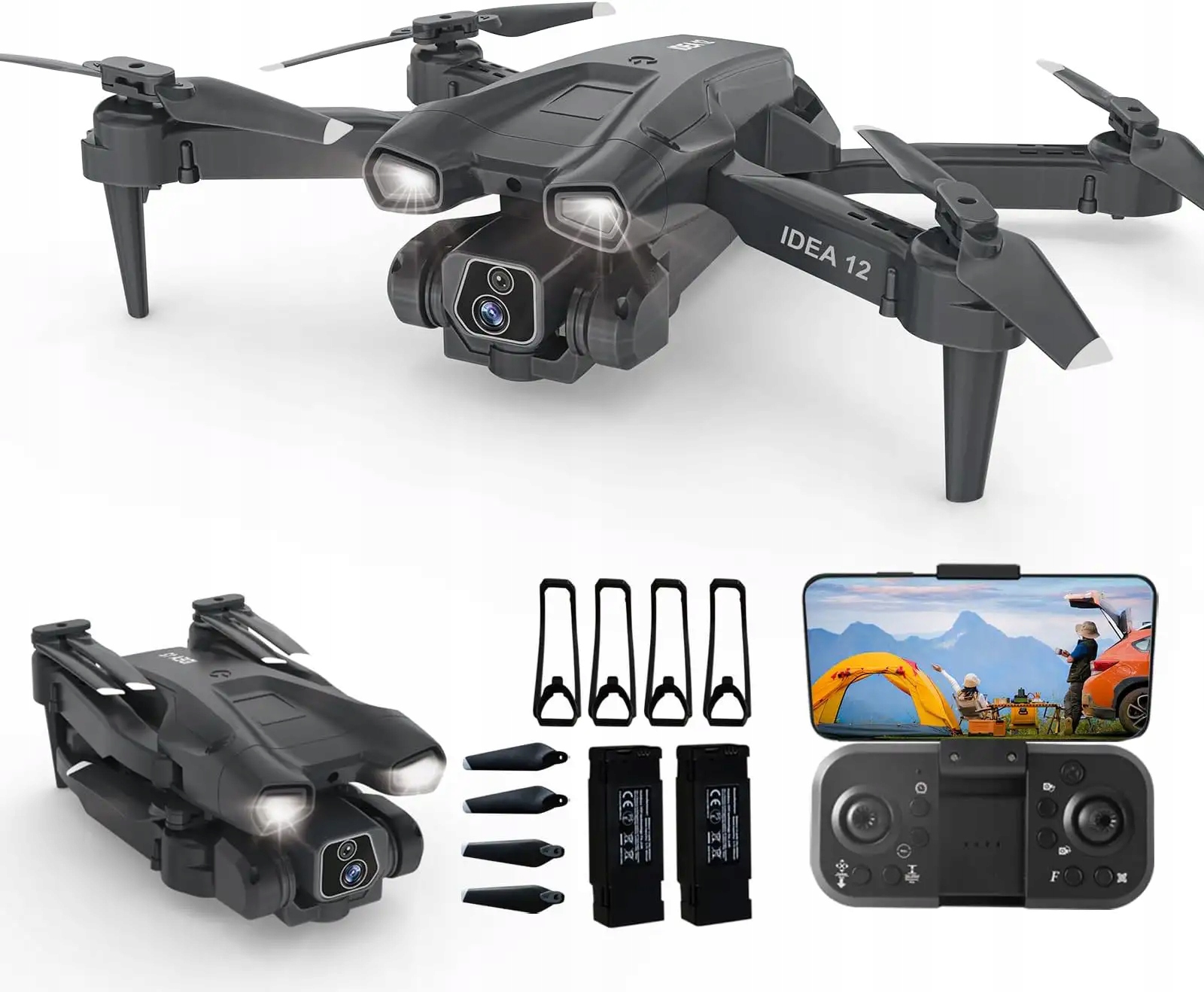 IDEA12 DRON Z KAMERĄ ELEKTRYCZNIE REGULOWANY RC FPV WIFI