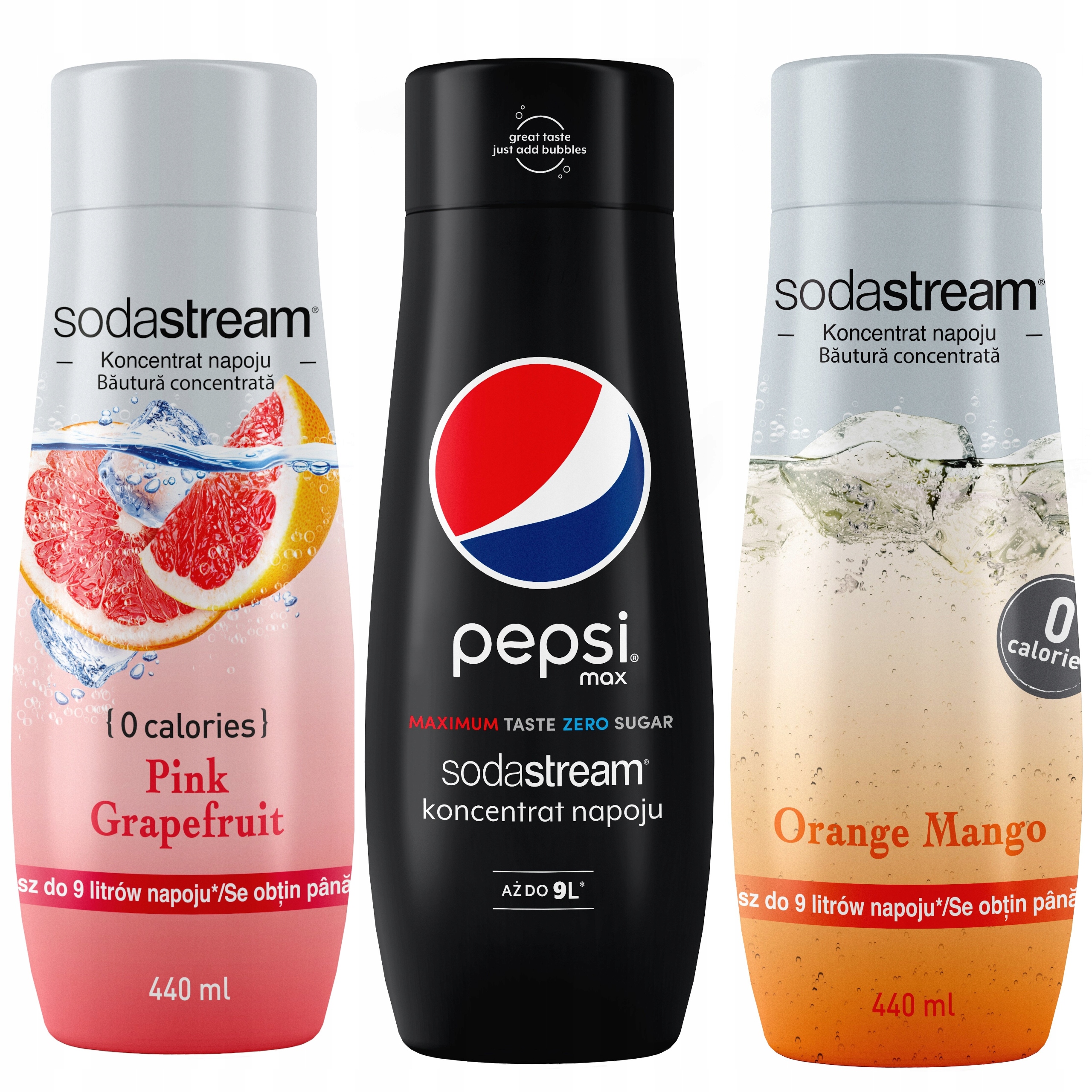 Pepsi Max i smaki owoców zestaw 0 cukru SodaStream