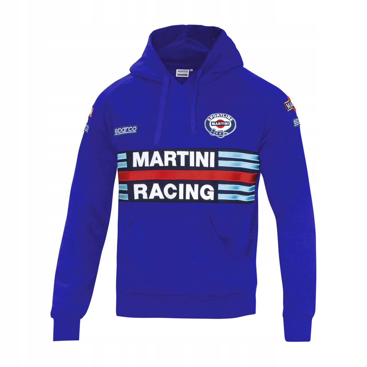 Mikina s kapucí Martini Racing Sparco modrá