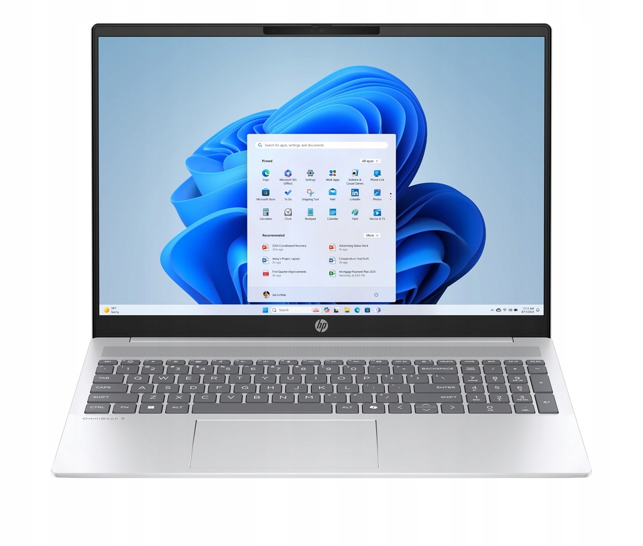 HP OmniBook 5 16-af1220nw 16" Ultra 5 225U 16GB RAM 512GB Dysk SSD Win11 Srebrny Funkcje AI