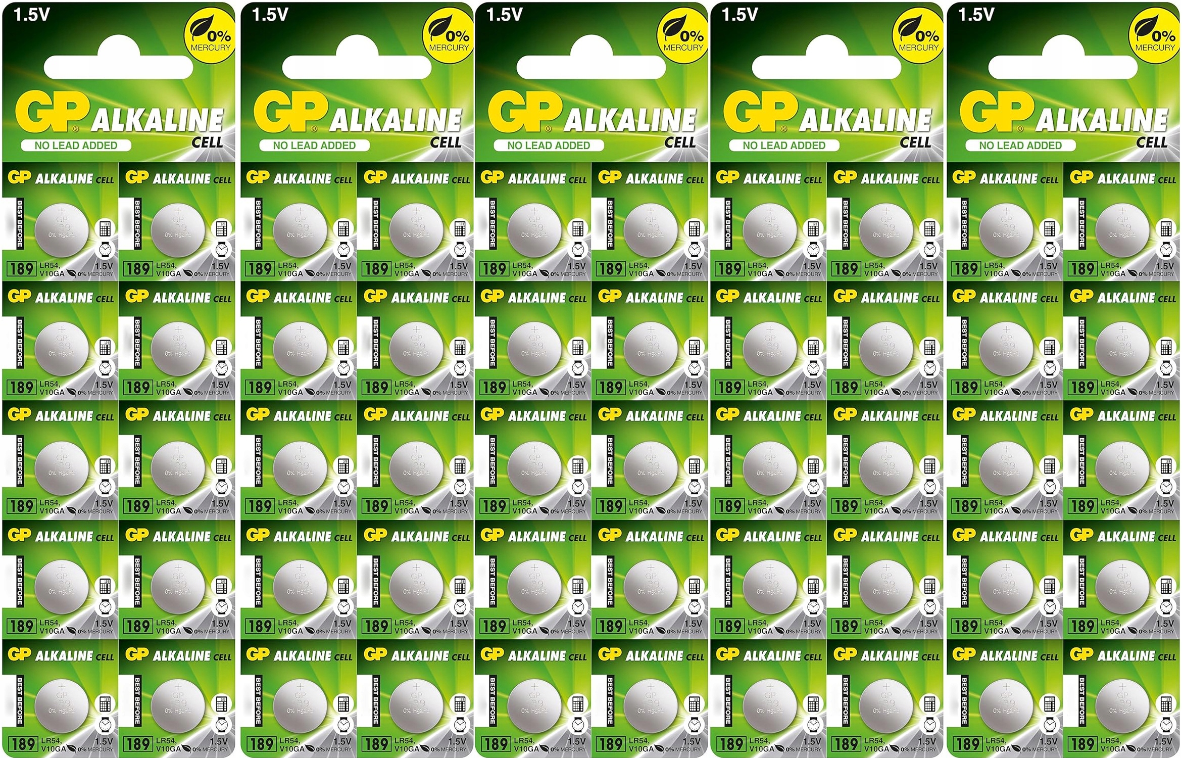 50x Bateria Gp Lr 1130 L1131 AG10 Sr LR54 G10 189 V10GA LR1130