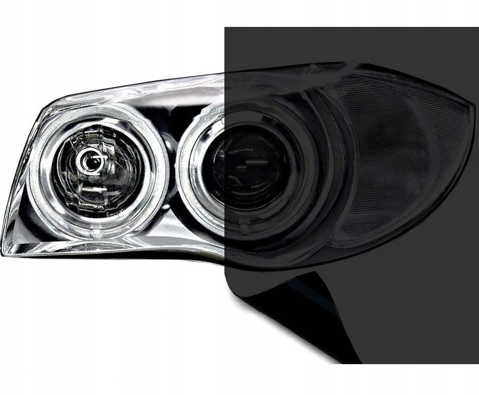 FOLIA DO PRZYCIEMNIANIA LAMPY BARDZO CIEMNA CZARNA