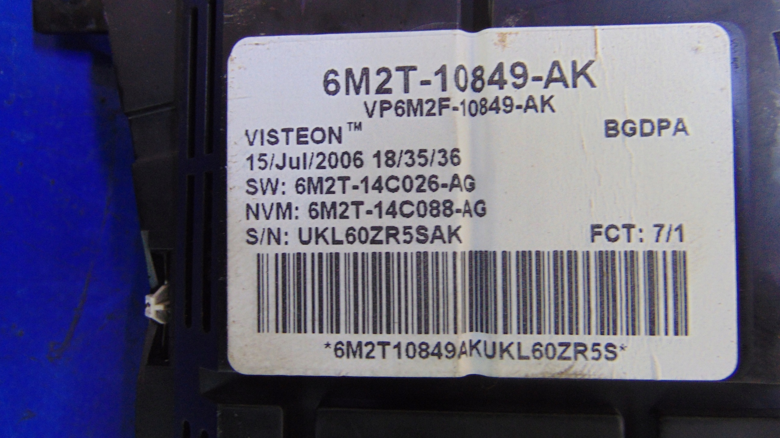 budíky budiky 2.0 16V FORD S-MAX a 06-14 rok